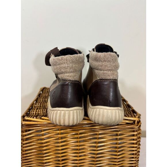 Women's Remonte Ankle Boots Size 39 Brown Beige Lace Up - Picture 6 of 9